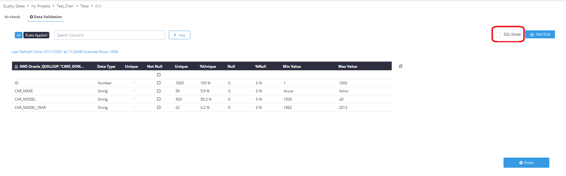 2.2.2.2.2 Data Validation Tests - SQL Mode – How can we help?